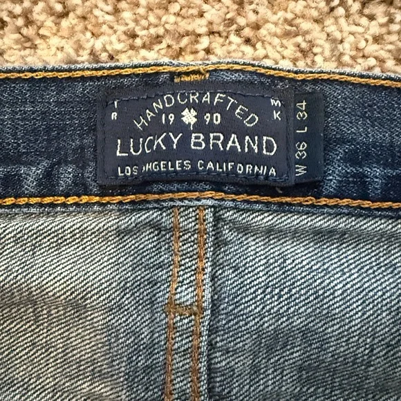 Lucky Brand Men's Medium Blue Straight Jeans - Picture 3 of 7